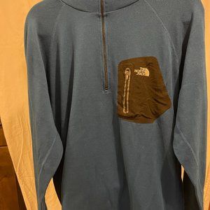 The North Face TNF Fleece Jacket Coat Blue Nice Condition Mens Medium Stretch